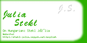 julia stekl business card